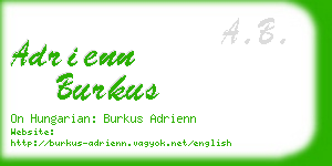 adrienn burkus business card